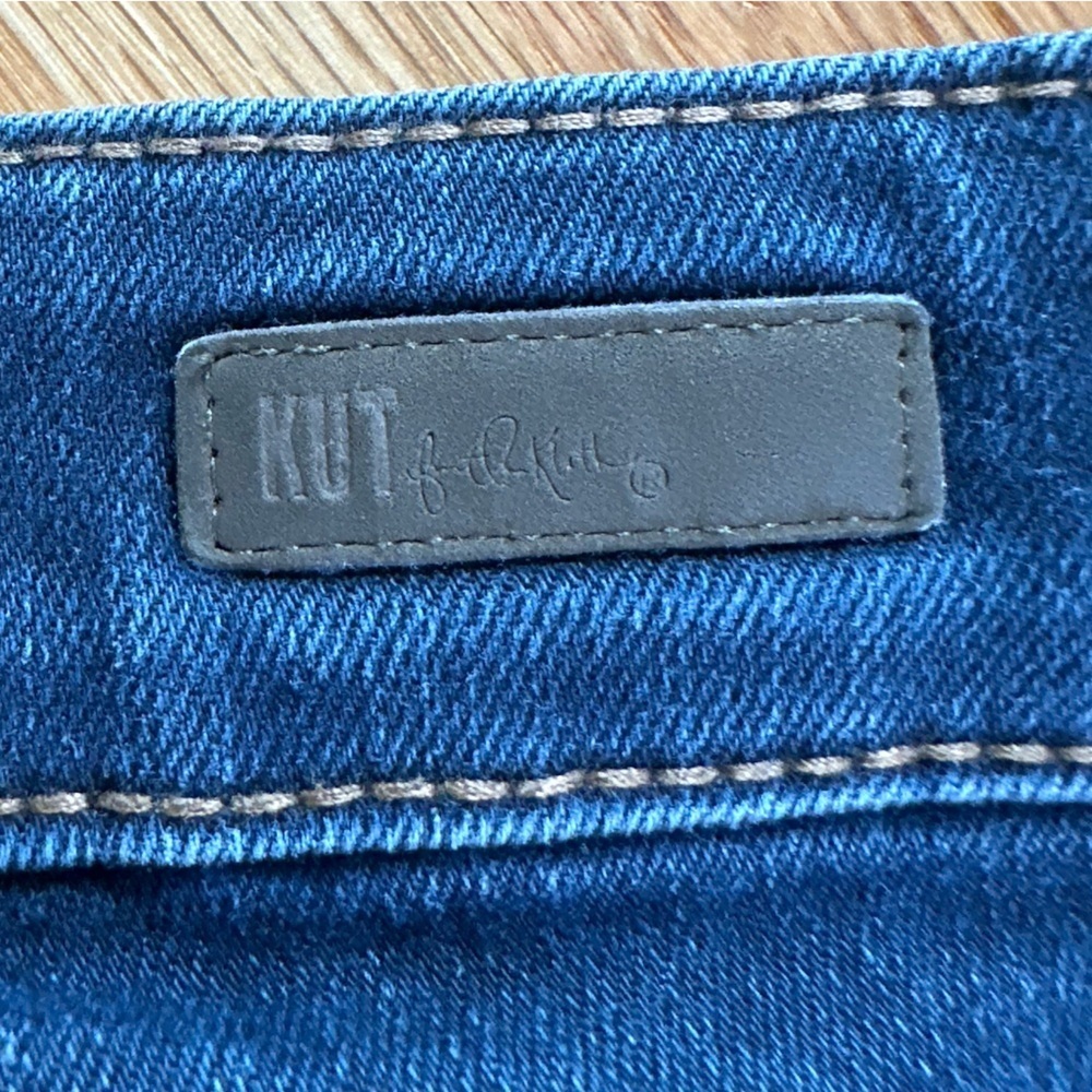 Kut From the Kloth Raw Hem Dark Wash Skinny Jean Sz 4 - Picture 9 of 10